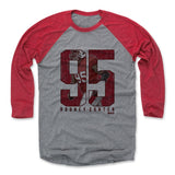 Mens Baseball T-Shirt Red / Heather Gray