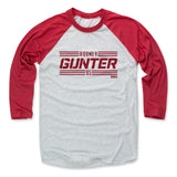 Mens Baseball T-Shirt Red / Ash