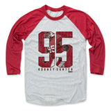 Mens Baseball T-Shirt Red / Ash